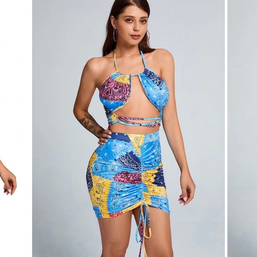 Two piece set (top and skirt bottom)